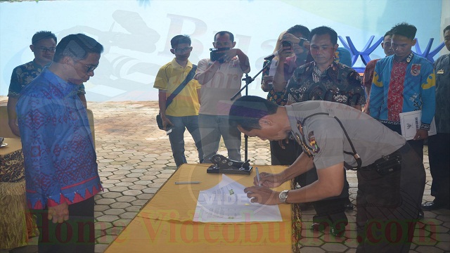 Penandatanganan NPHD Pengamanan dan Pengawasan Pemilukada Mesuji