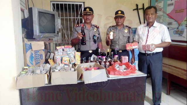 Operasi Pekat Polsek Pesisir Tengah Amankan Miras dan Petasan