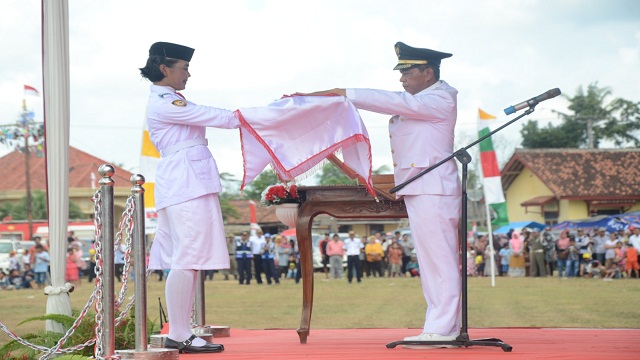 Sempat Gerimis, Upacara Detik-Detik Proklamasi di Mesuji Berlangsung Khikmat