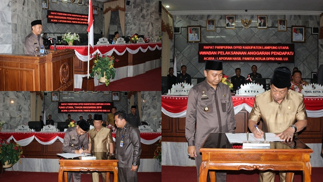 Bupati Tandatangani Naskah Sidang Paripurna DPRD