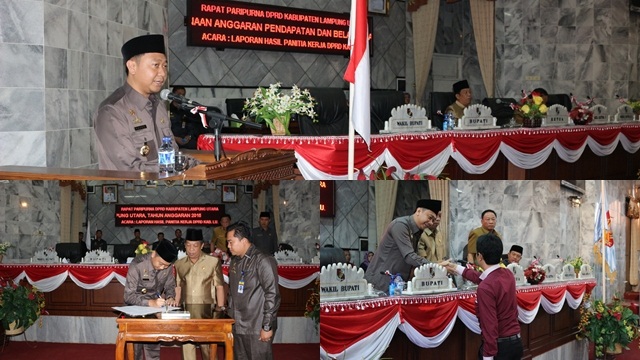 Bupati Tandatangani Berita Acara APBD Lampura