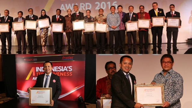 Lampung Raih Penghargaan di Indonesia's Attractiveness 2016