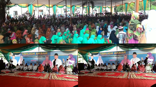 Ribuan Masyarakat Lampura Padati Tablik Akbar Mama Dede