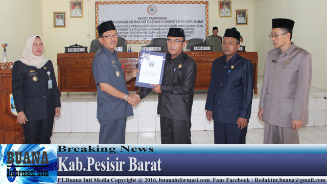 DPRD Pesibar Gelar Paripurna Penyampaian KUA dan PPAS APBD