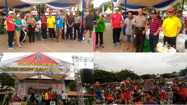 Gowes dan Jalan Sehat Semarakan HUT TNI ke-71