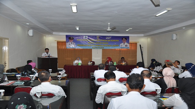 Pemprov Gelar Rakoor Perpustakaan dan Kearsipan Bersama Pemerintah Pusat Kabupaten/Kota se Provinsi Lampung Pemprov Gelar Rakoor Perpustakaan dan Kearsipan Bersama Pemerintah Pusat Kabupaten/Kota se Provinsi Lampung