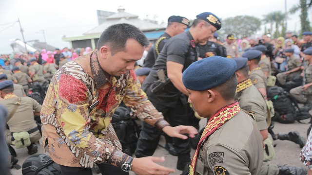 Operasi Tinombala,106 Anggota Satuan Brimob Polda Lampung diLepas ke Sulawesi Tengah