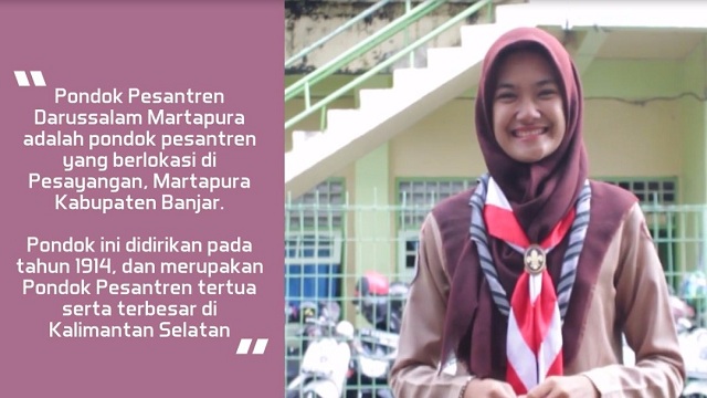Pondok Pesantren Darussalam Martapura yang merupakan pondok pesantren terbesar di Kalimantan