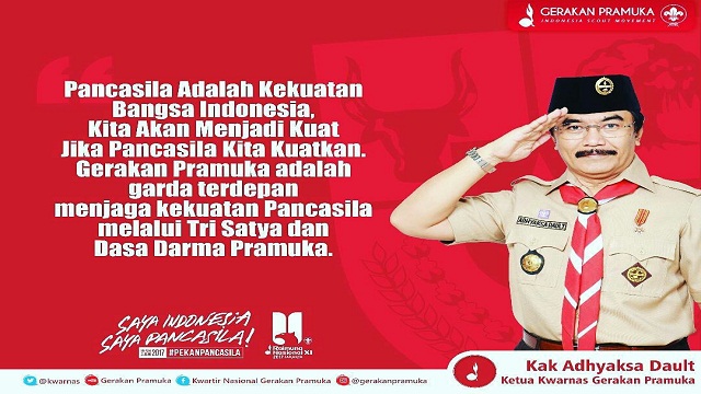 Adhyaksa Dault: Pramuka Itu Manusia Pancasila