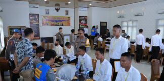 Polres Lampung Utara Melaksanakan Rikmin Awal Seleksi Penerimaan Anggota Polri Tahun 2023