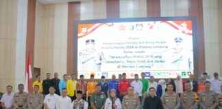 Kapolda Lampung Melaksanakan Silahturahmi Bersama Penyelenggara Pemilu Dan Ketua Partai Politik Peserta Pemilu Tahun 2024