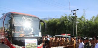 Polres Pringsewu, Pengamanan Dan Pengawalan Pemberangkatan Jamaah Haji Asal Kab. Pringsewu