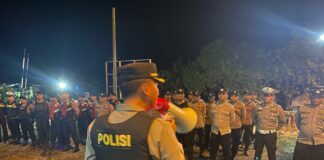 Menjaga Situasi Kamtibmas Yang Lebih Kondusif, Polres Lampung Utara Menggelar Patroli Skala Besar