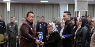 Gubernur Lampung Melantik Dan Mengambil Sumpah Jabatan 405 Pejabat Fungsional Dilingkungan Pemprov Lampung