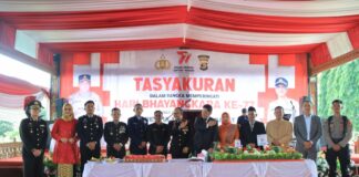 Polres Tubaba Menggelar Upacara HUT Bhayangkara Ke-77 Secara Sederhana