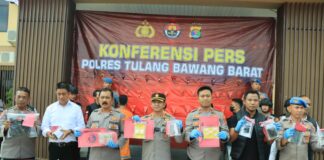 Polres Tubaba Gelar Konferensi Pers Ungkap Kasus Narkoba dengan 3 Tersangka.