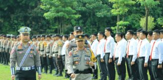 Polres Tubaba Menggelar Upacara Pasukan Operasi Patuh Krakatau 2023