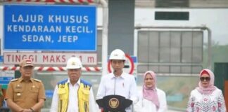 Presiden Jokowi Resmikan Jalan Tol Bengkulu – Taba Penanjung