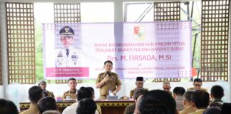 PJ Bupati Tubaba Rapat Koordinasi Dan Kunjungan Kerja Di Kec. Gunung Terang