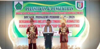 Bupati Pringsewu Mengukuhkan Pengurus DPC HARPI