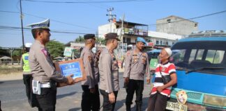 HUT Lalulintas Ke-68, Satlantas Polres Pringsewu Menggelar Kegiatan Bakti Sosial