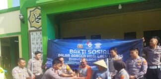 Hut Ke-68 Lalulintas, Polres Pringsewu Mengadakan Bakti Sosial Dengan Nuansa Religius
