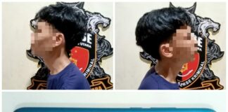 Polres Lampung Utara Mengamankan Tersangka Pelaku Curas HP