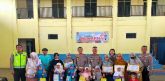 Satlantas Polres Pringsewu Menggelar Lomba Mewarnai