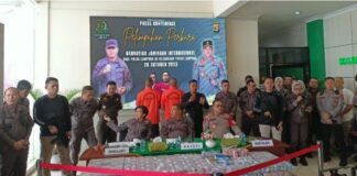 Polda Lampung Limpahkan BB Tahap II Kasus Jaringan Narkoba Fredy Pratama