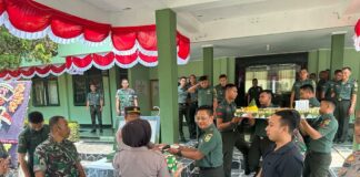 HUT Ke-78 TNI, Polres Pringsewu Mengunjungi Kodim 0424