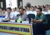 Pengamanan Pemilu Tahun 2024, Polres Lampung Utara Mengikuti Apel 6 Pilar