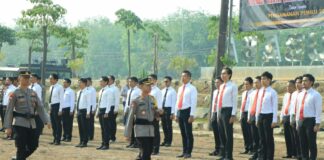 Polres Tubaba Melaksanakan Apel Gelar Ops Mantap Brata 2023