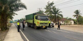 Antisipasi Pungli, Jajaran Polda Lampung Patorli Gabungan Di Jalinsum Sp3 Way kanan