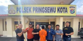 Polres Pringsewu Amankan Pelaku Kasus Pencurian Dua Karung Bersisi Padi