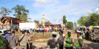 Polres Pringsewu Amankan Kampanye Terbuka Tim Pemenangan Prabowo-Gibran