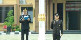 Upacara Mempringati Hari Bela Negara Ke-75, Kapolres Tubaba Sampaikan Amanat Presiden