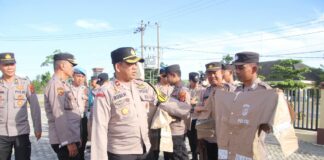 Polres Pringsewu Cek Kelengkapan Lapangan Untuk Pengamanan Pemilu 2024