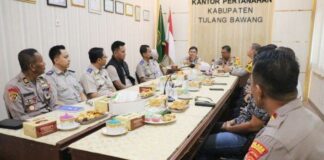 Kapolres Tulangbawang Beri Pesan Saat Lawatan Perdana ke Kantor ATR/BPN Menggala