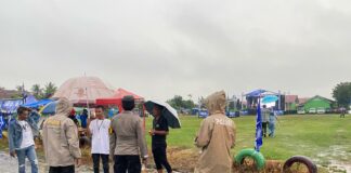 Ratusan Polisi Amankan Kampanye Akbar Partai PAN Di Pringsewu