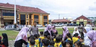 Polres Pringsewu Menerima Kunjungan Istimewa Dari Siswa Taman Kanak-Kanak