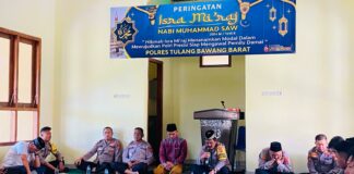 Polres Tulang Bawang Barat Adakan Pengajian Peringatan Isra’ Mi’raj 2024