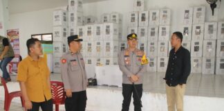 Kapolres Pringsewu Apresiasi Pemilu Di Kabupaten Pringsewu Berjalan Kondusif
