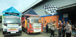 Kapolres Tubaba Launching Penyaluran Cadangan Beras Pemerintah Untuk Bantuan Pangan Tingkat Kabupaten