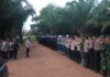 Polres Lampung Utara Dibantu TNI Dan Polda Lampung Melaksanakan Pengamanan Eksekusi Lahan Kosong