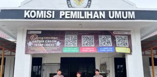 Pasca Pemilu, Polres Pringsewu Tetap Jaga Kantor Dan Gudang KPU