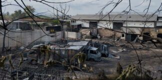 Empat Mobil Hangus Dalam Kebakaran Gudang Tempat Penimbunan BBM