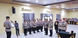 Kapolres Pringsewu Pimpin Serah Terima Jabatan Kasat Narkoba, Kapolsek Pagelaran Dan Kapolsek Gadingrejo