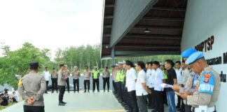 Polres Tubaba Gelar Pengamanan, Kunjungan Kepala Staf Kepresidenan Di Kabupaten Tubaba