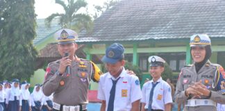 Polres Pringsewu Gelar Edukasi Lalu Lintas Di SMPN 3 Gadingrejo, Ciptakan Pelajar Pelopor Keselamatan