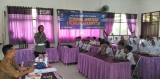 Membangun Kesadaran Berkendara Aman, Satlantas Pringsewu Kunjungi SMPN 4